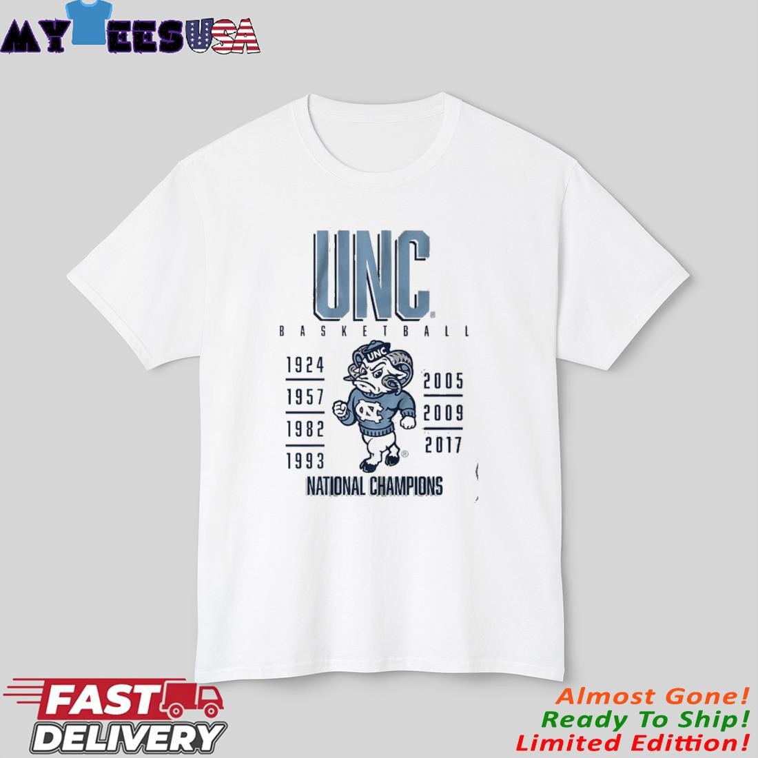 Official UNC Basketball National Champions Years Shirt