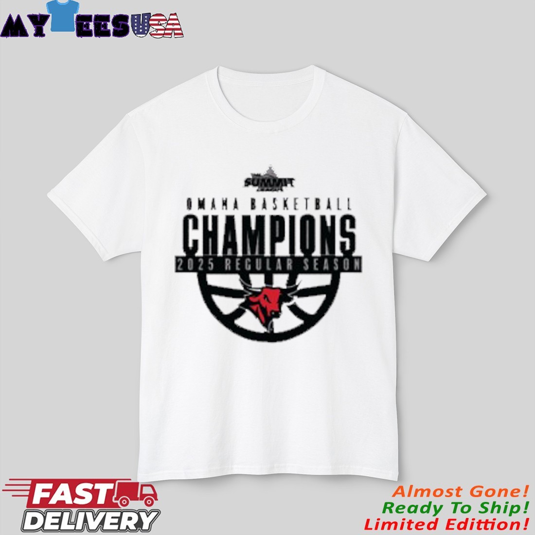 Official UNO Men's Basketball Summit League Champions T-shirt