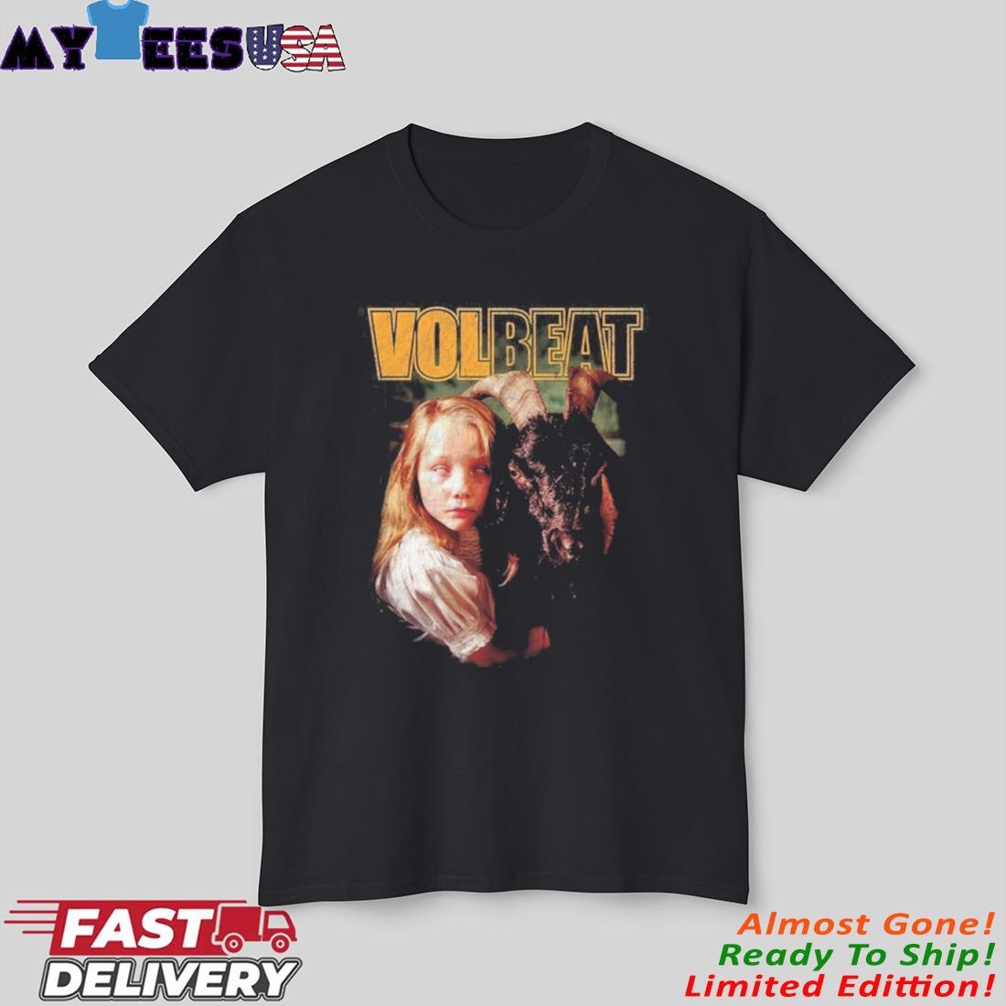 Official Volbeat God Of Angels Trust Goat T-Shirt Official Volbeat God Of Angels Trust Goat T-Shirt