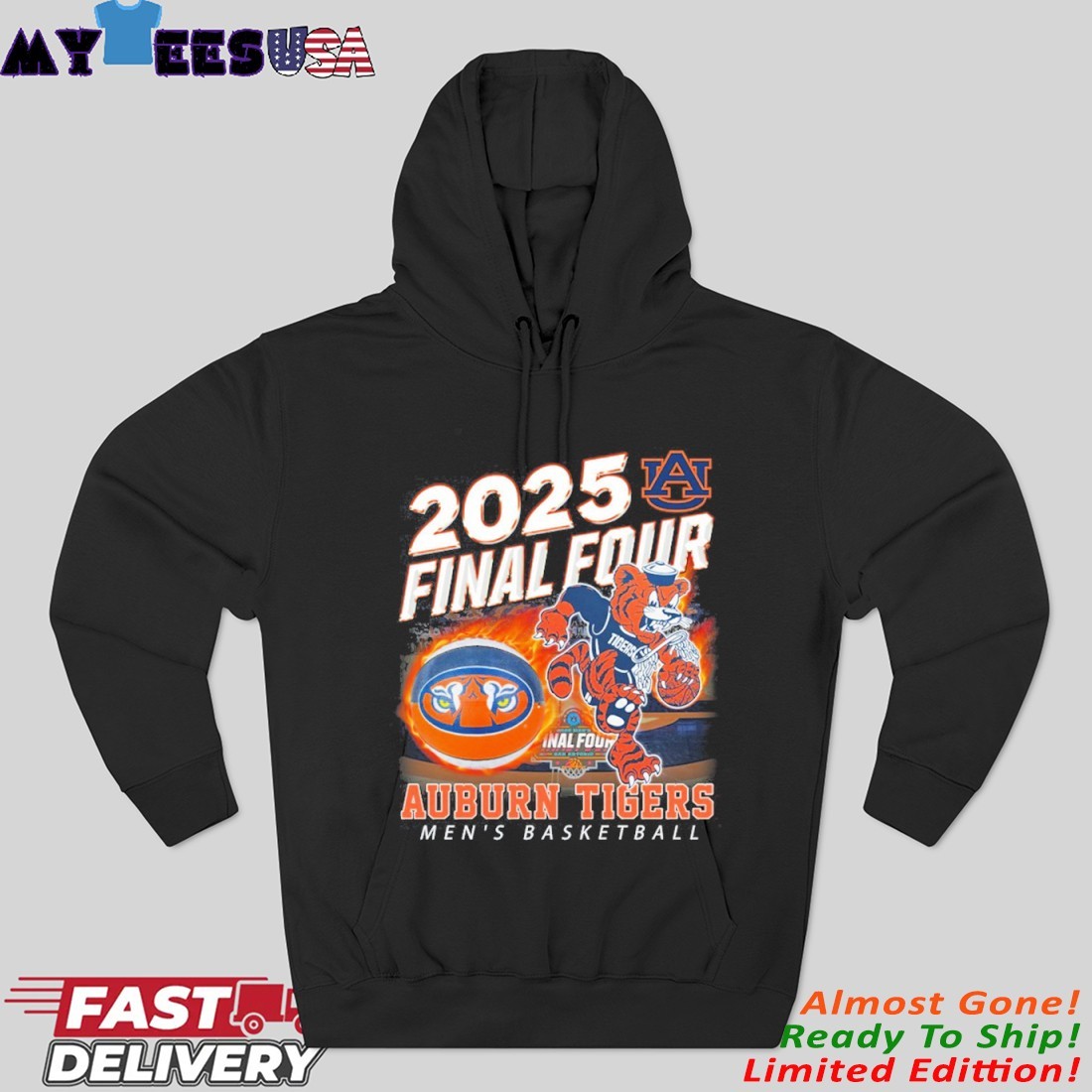 2025 Final Four Bound Auburn Tigers Men's Basketball Hoodie