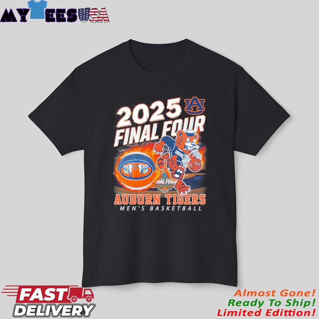 2025 Final Four Bound Auburn Tigers Men's Basketball Shirt