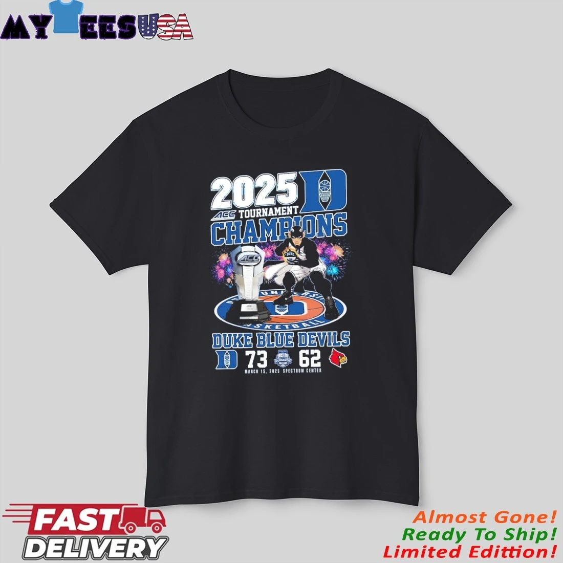 Duke Beat Louisville 73-62 ACC Men's Basketball Tournament Champions 2025 Shirt Duke Beat Louisville 73-62 ACC Men's Basketball Tournament Champions 2025 Shirt