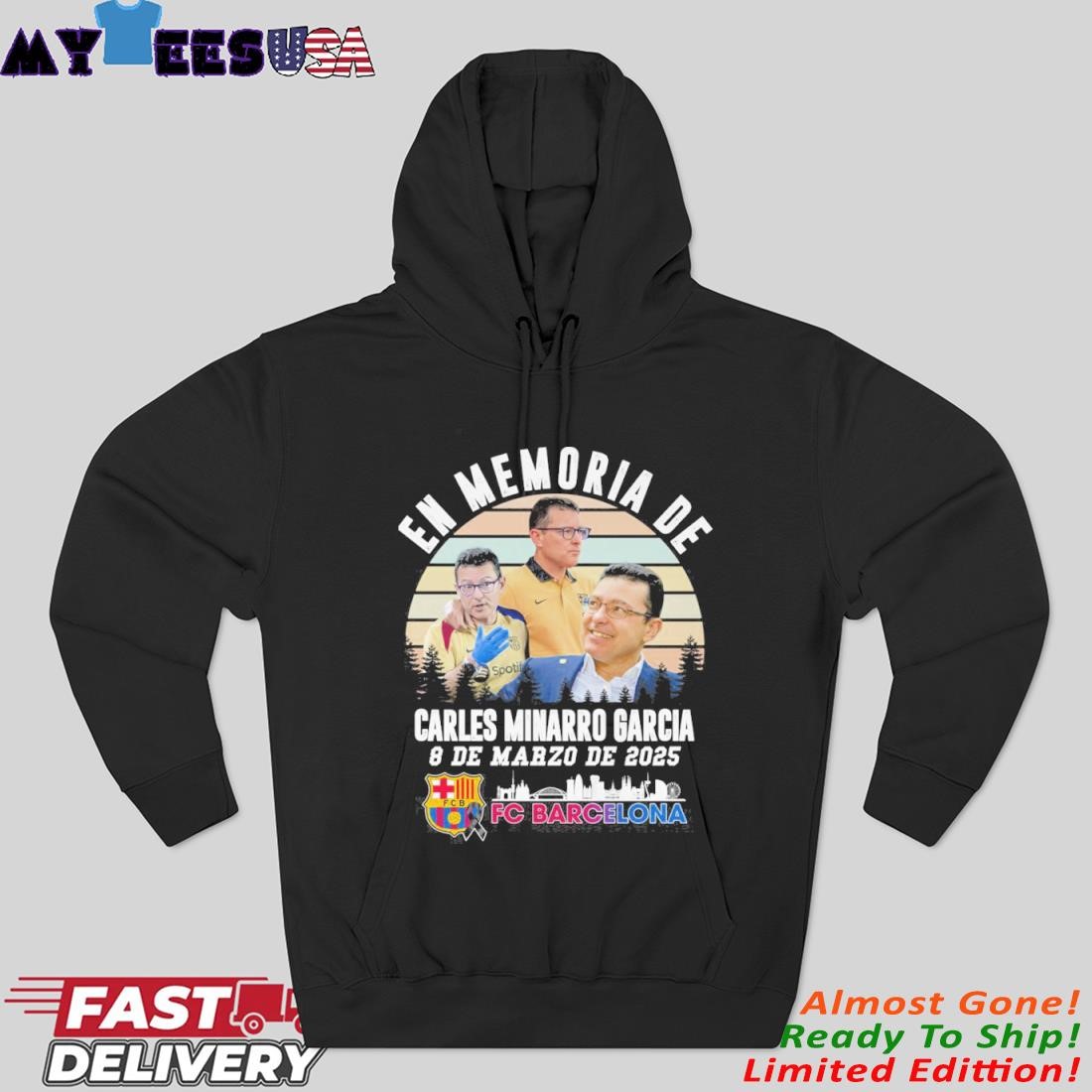 En Memoria De Carles Minarro Garcia 8 De Marzo De 2025 Fc Barcelona Hoodie