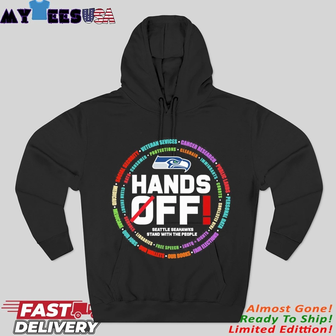 Hands Off Seattle Seahawks Stand With The People Hoodie