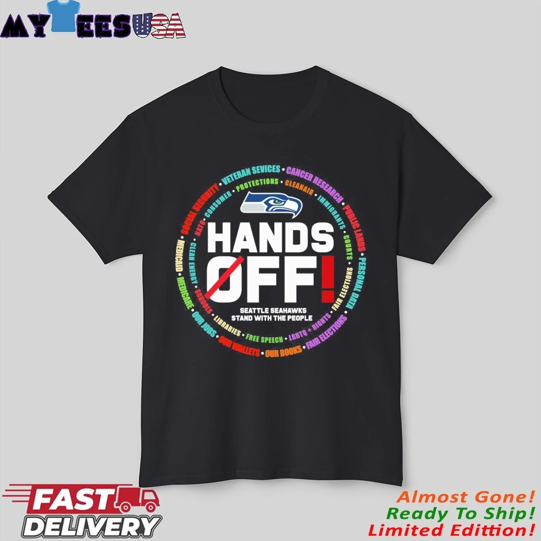 Hands Off Seattle Seahawks Stand With The People Shirt