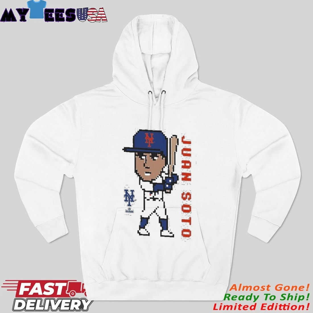 Juan Soto New York Mets Pixel Player Hoodie