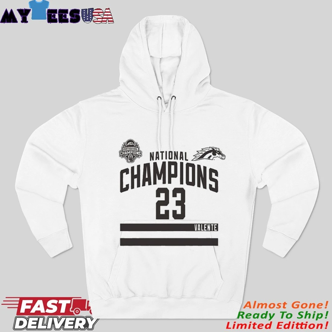 Liam Valente Western Michigan Broncos 2025 National Champions Hoodie