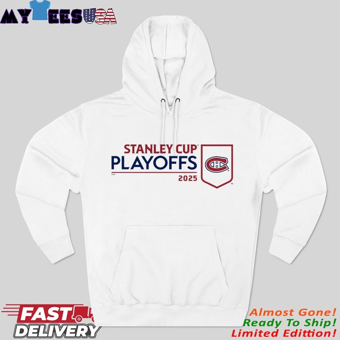 Montreal Canadiens 2025 Stanley Cup Playoffs Logo Hoodie