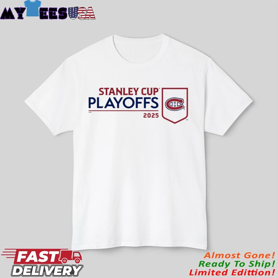 Montreal Canadiens 2025 Stanley Cup Playoffs Logo Shirt