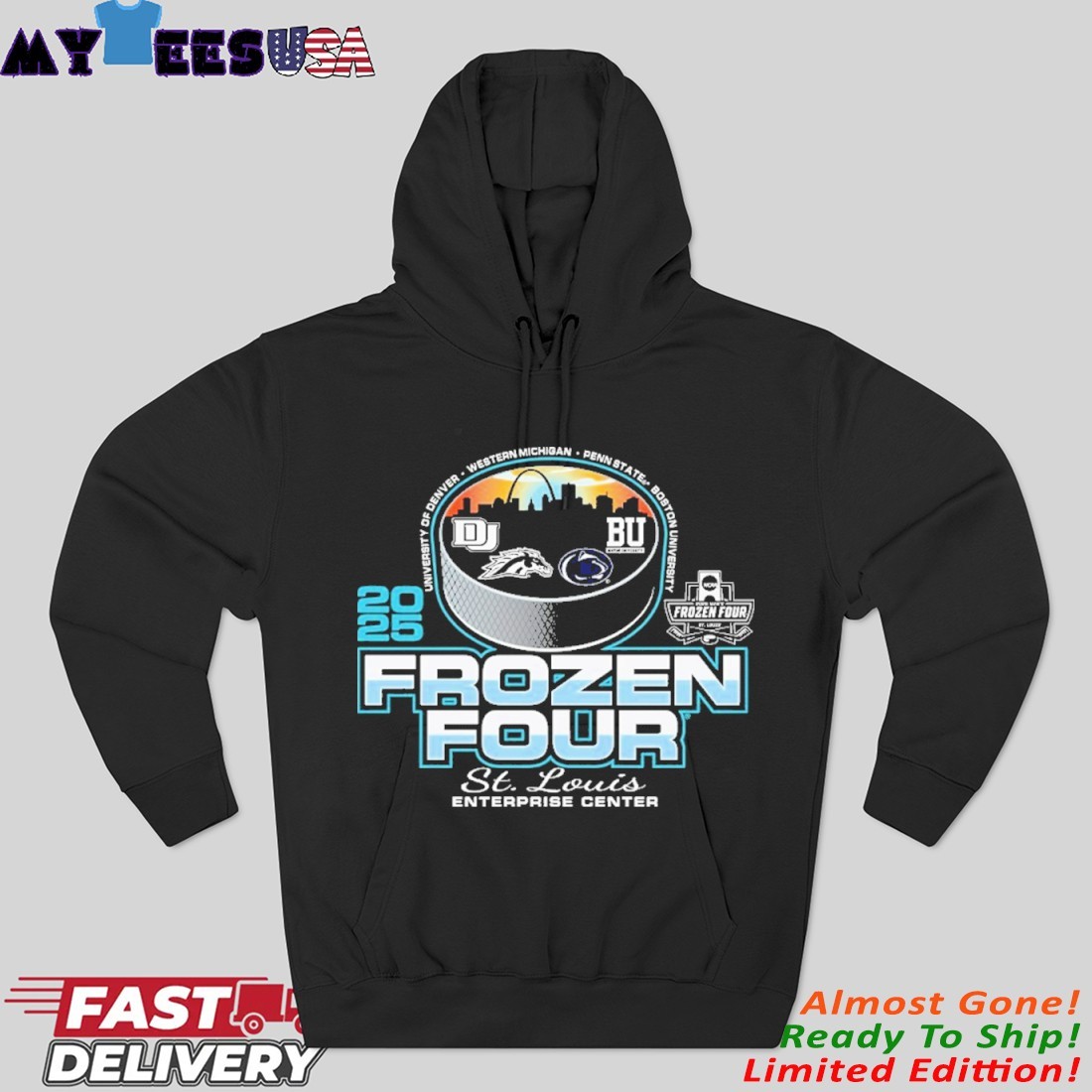 NCAA Men's Hockey 2025 Frozen Four St Louis Hoodie