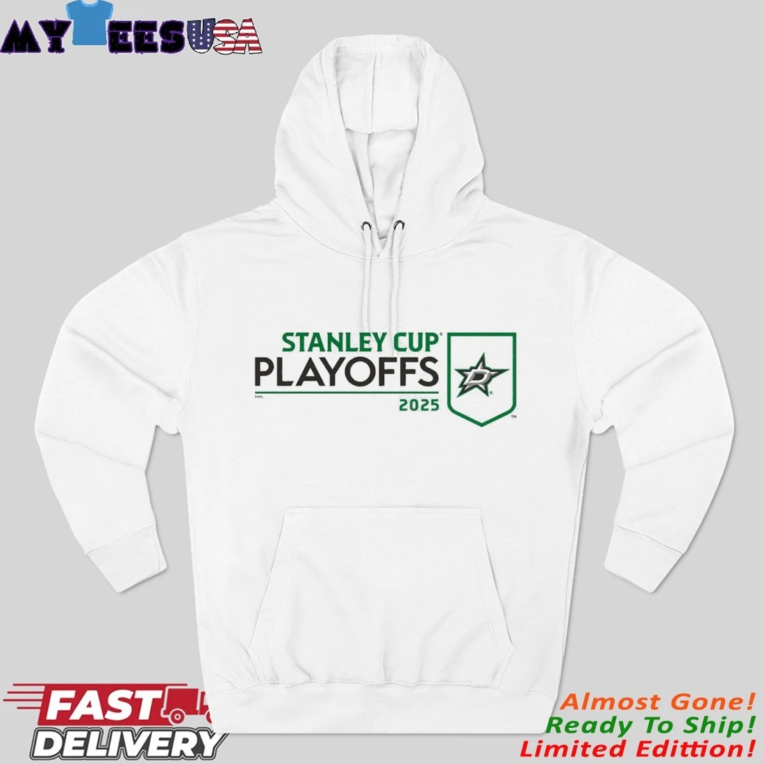 Official Dallas Stars 2025 NHL Stanley Cup Playoffs Logo Hoodie