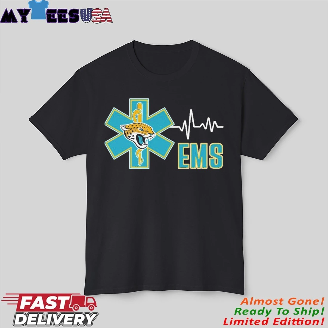Official EMS Heroes Heartbeat X Jacksonville Jaguars Shirt