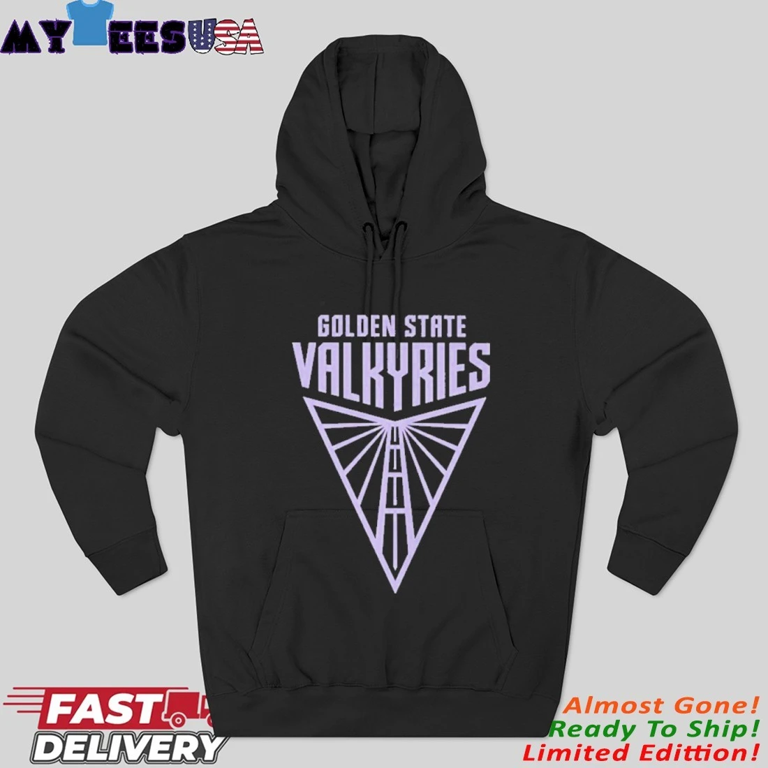Official Golden State Valkyries Primary Logo Pullover Hoodie