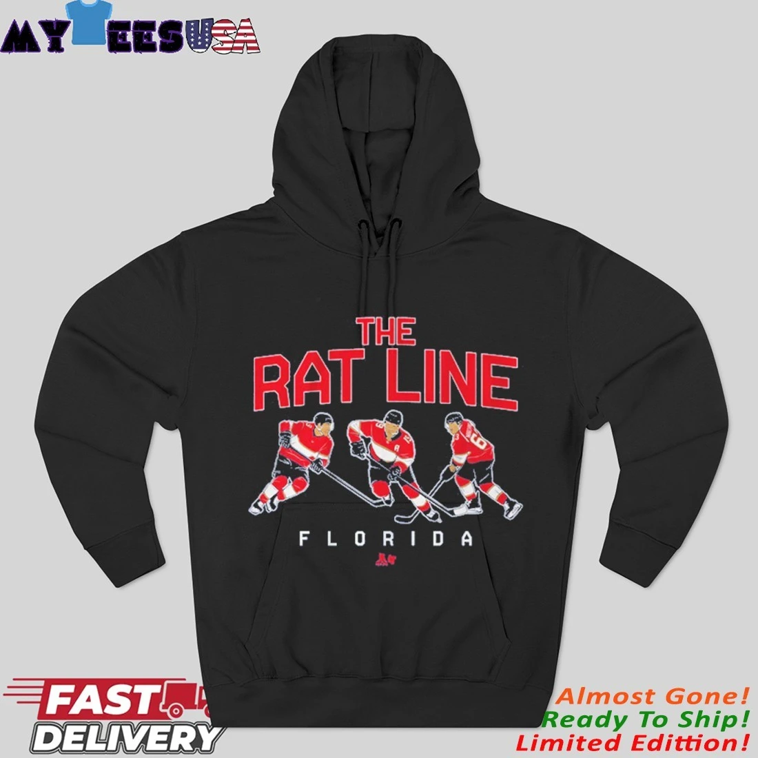 Official Matthew Tkachuk, Sam Bennett, & Brad Marchand The Rat Line Hoodie