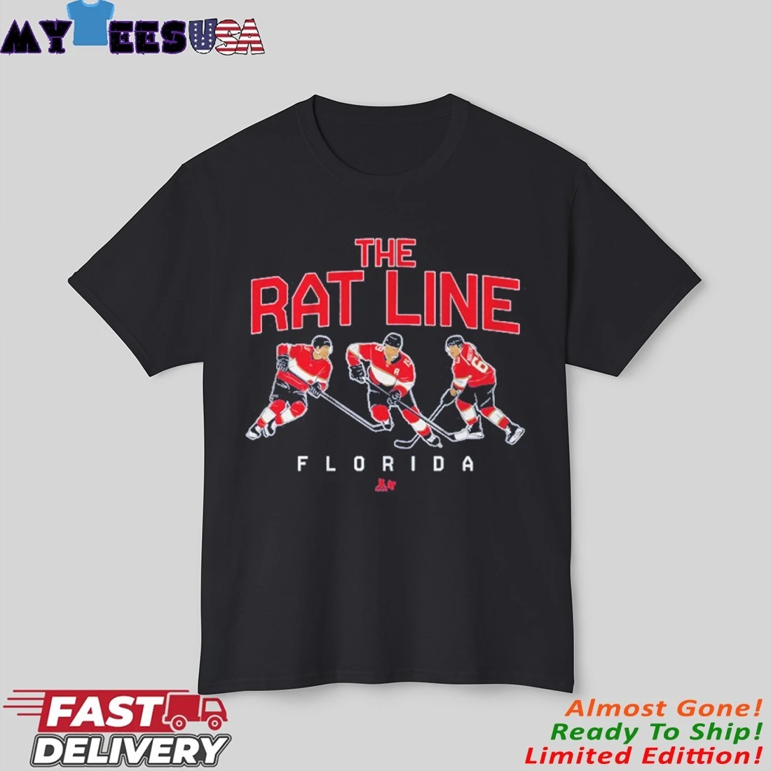 Official Matthew Tkachuk, Sam Bennett, & Brad Marchand The Rat Line Shirt