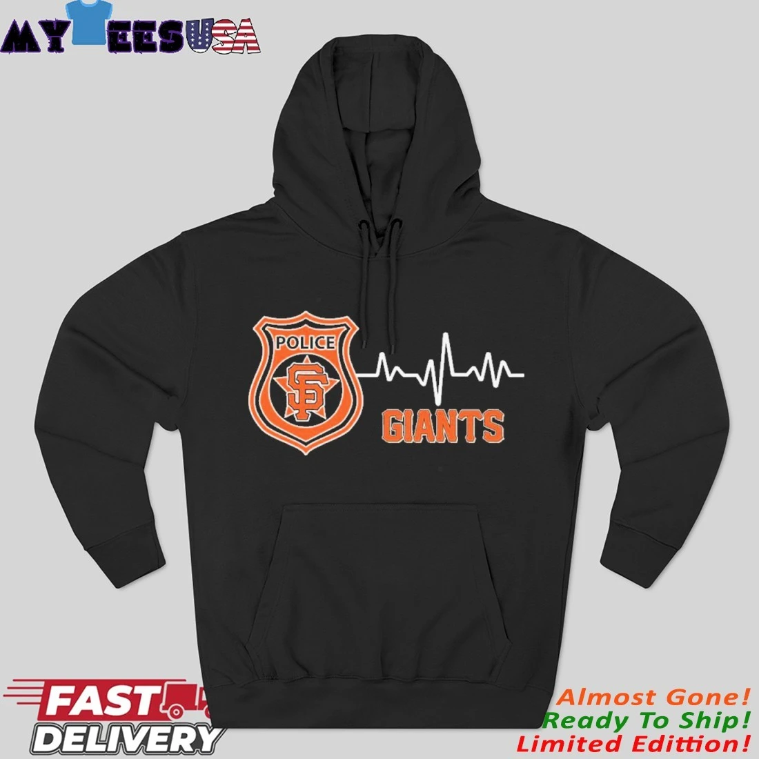 Official Police Heartbeat X San Francisco Giants Hoodie