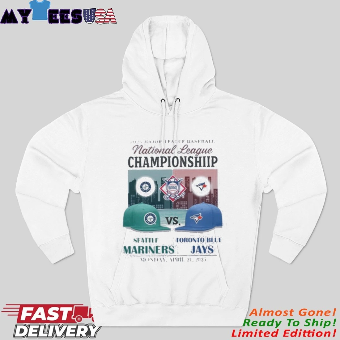 Official Seattle Mariners vs Toronto Blue Jays 2025 MLB National league championship Matchup Hoodie
