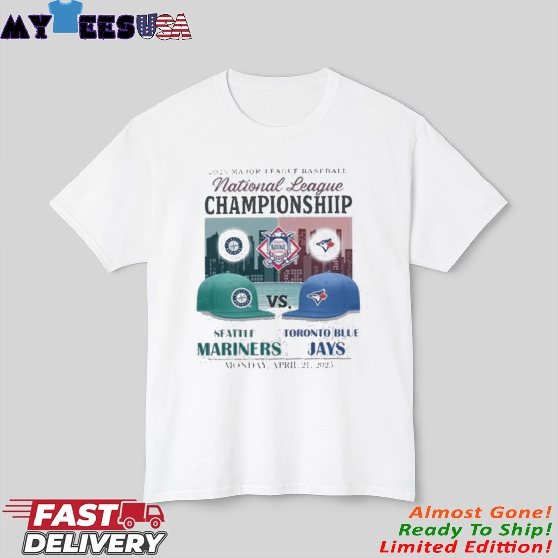 Official Seattle Mariners vs Toronto Blue Jays 2025 MLB National league championship Matchup shirt