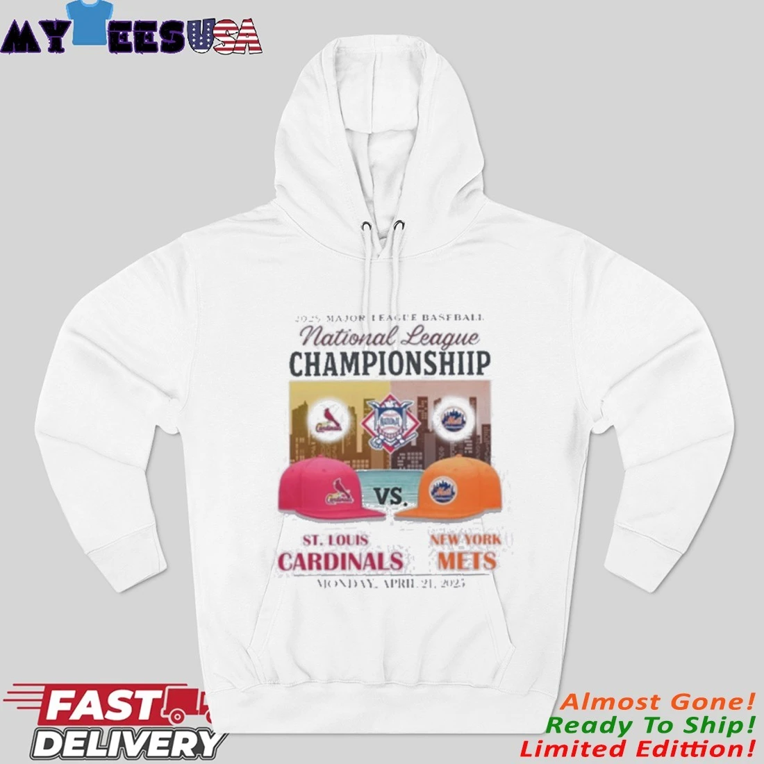 Official St. Louis Cardinals vs New York Mets 2025 MLB National league championship Matchup Hoodie