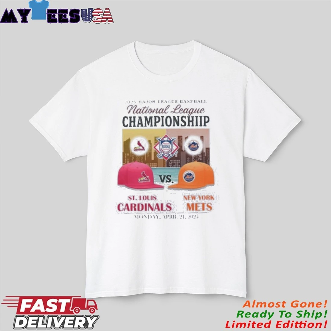 Official St. Louis Cardinals vs New York Mets 2025 MLB National league championship Matchup shirt