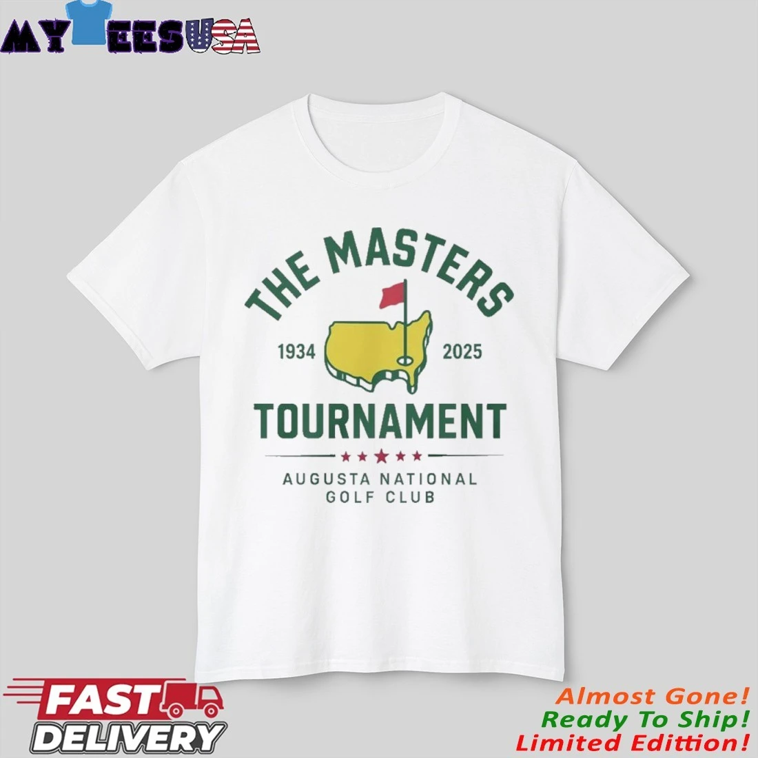 Official The Masters Tournament 1934-2025 Augusta National Golf Club Shirt