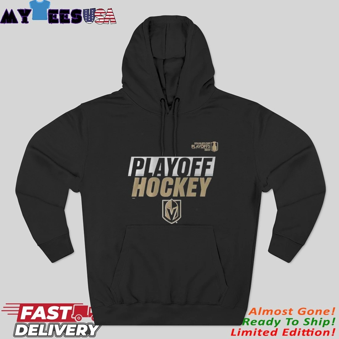 Official Vegas Golden Knights Stanley Cup Playoffs 2025 Playoff Hockey Hoodie