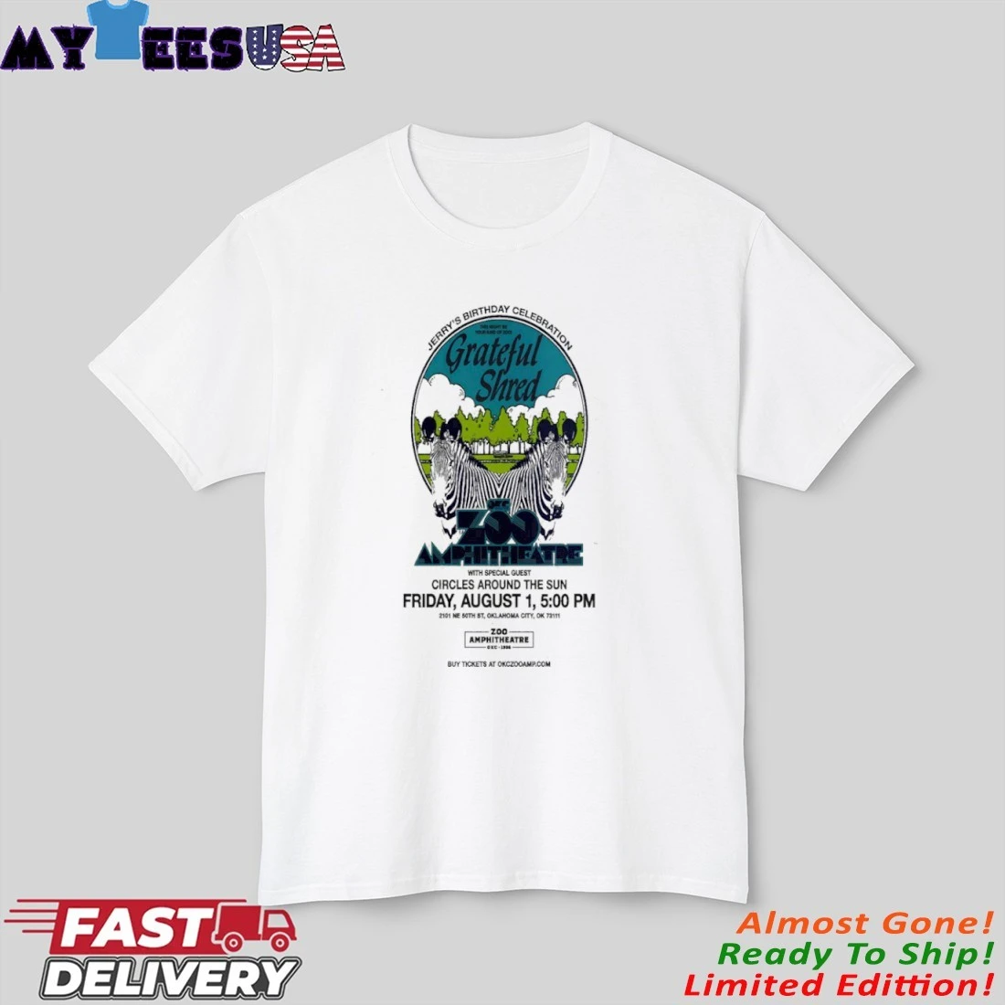Zoo Amphitheatre Oklahoma City, OK Grateful Shred Aug 01 2025 Poster Shirt