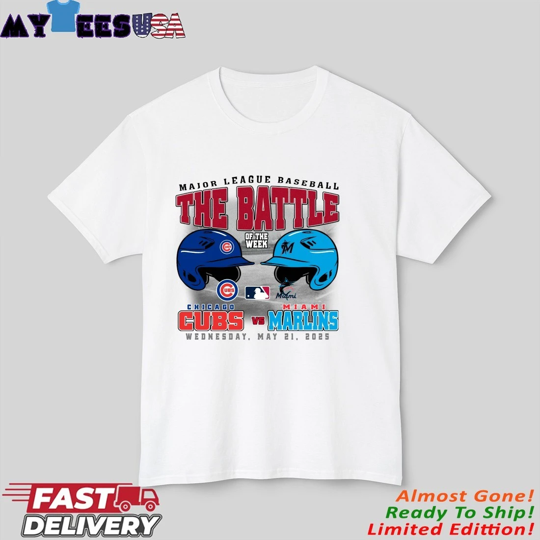 Chicago Cubs Vs Miami Marlins The Battle Of The Week Wednesday, May 21, 2025 Shirt