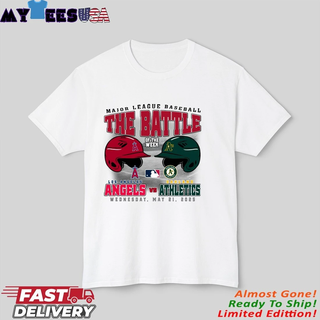 Los Angeles Angels Vs Oakland Athletics The Battle Of The Week Wednesday, May 21, 2025 Shirt