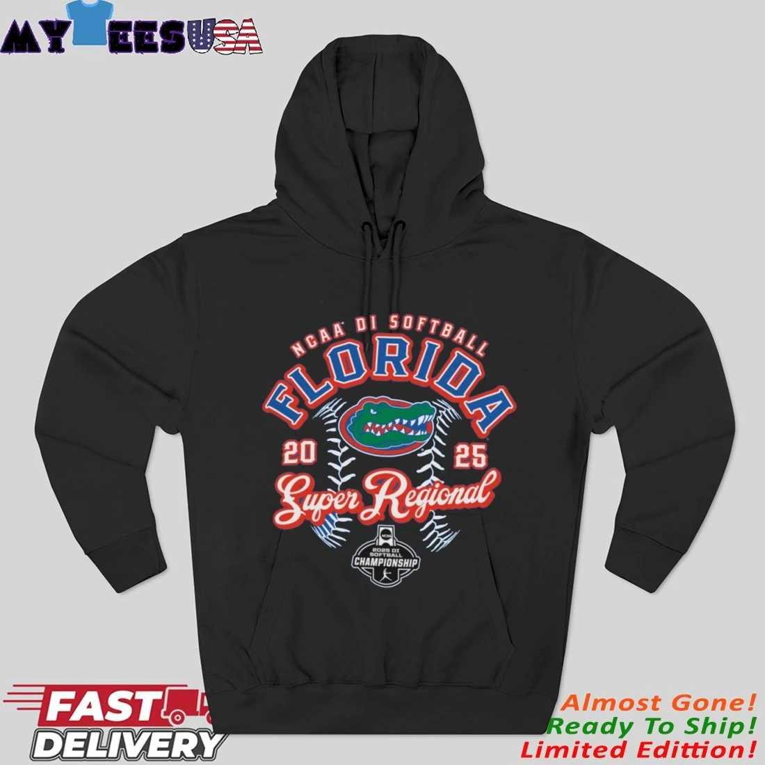 NCAA DI Softball Florida Gators Super Regional 2025 Hoodie