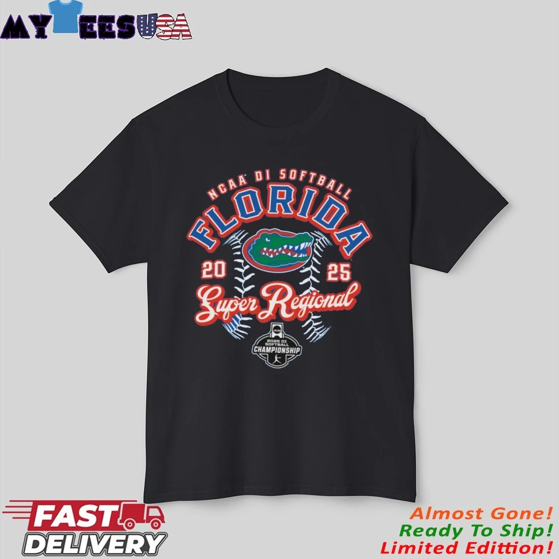 NCAA DI Softball Florida Gators Super Regional 2025 Shirt