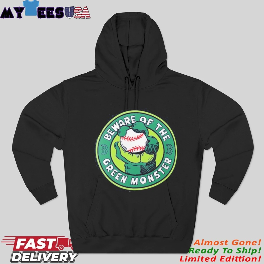 Official Boston Red Sox Beware Of The Green Monster Hoodie