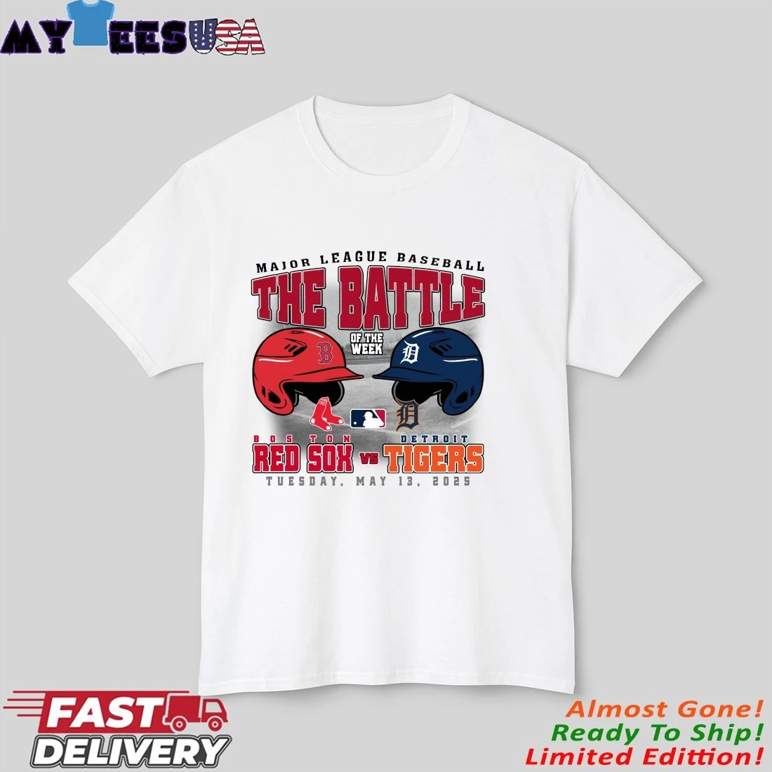 Official Boston Red Sox Vs Detroit Tigers The Battle Of The Week Tuesday, May 13, 2025 Shirt