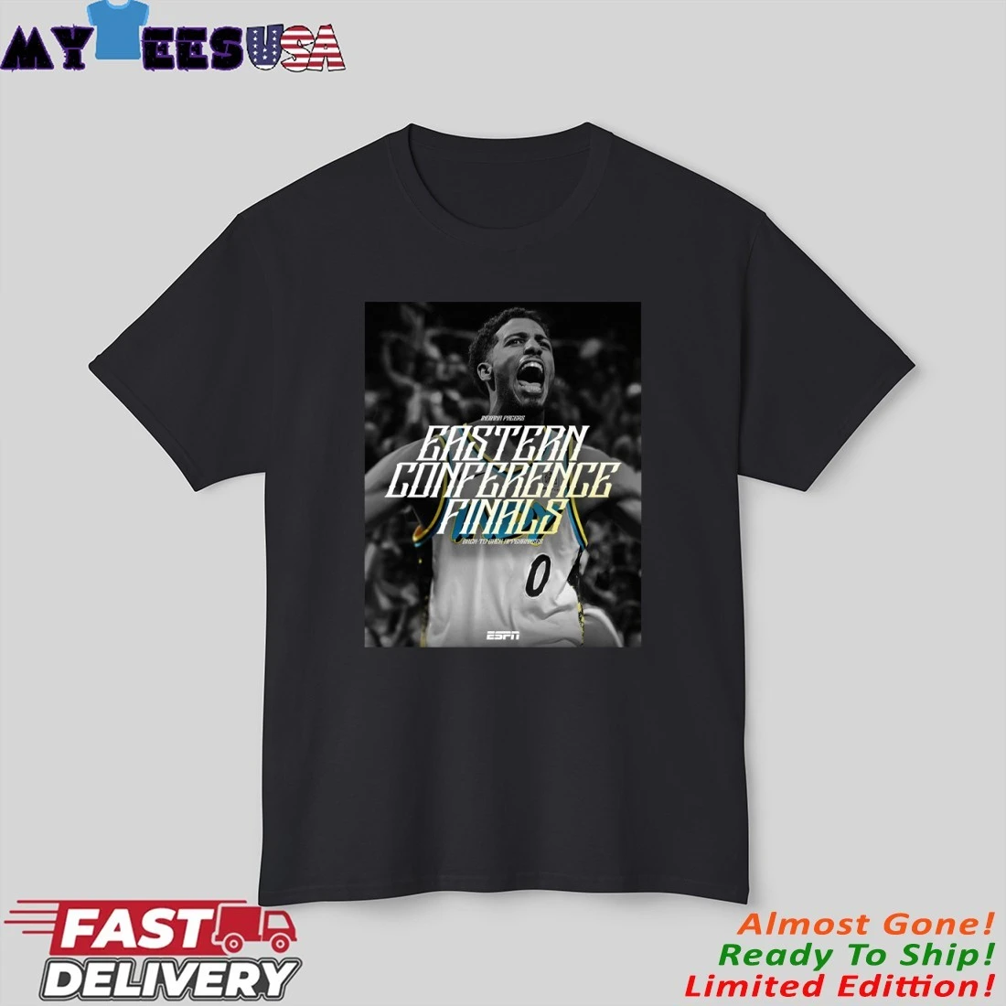 Official Indiana Pacers 2025 Eastern Conference Finals Back To Back Appearances T-shirt