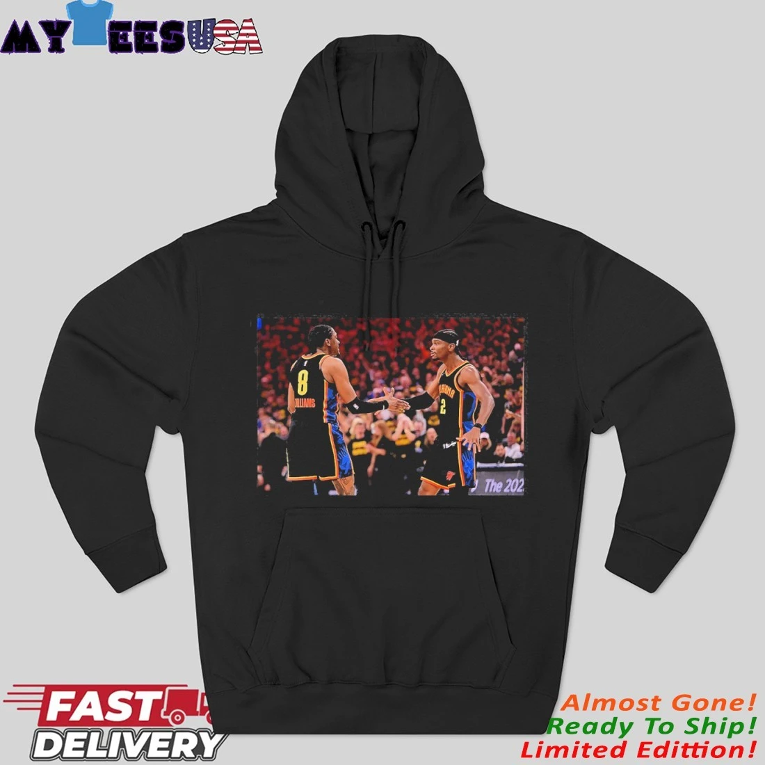 Official Jalen Williams & Shai Gilgeous-Alexander Oklahoma City Thunder Playoffs Game Frames Hoodie