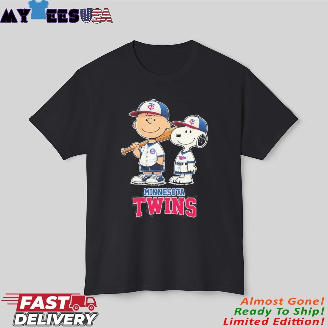 Official Minnesota Twins X Snoopy and Charlie Brown Play Baseball shirt