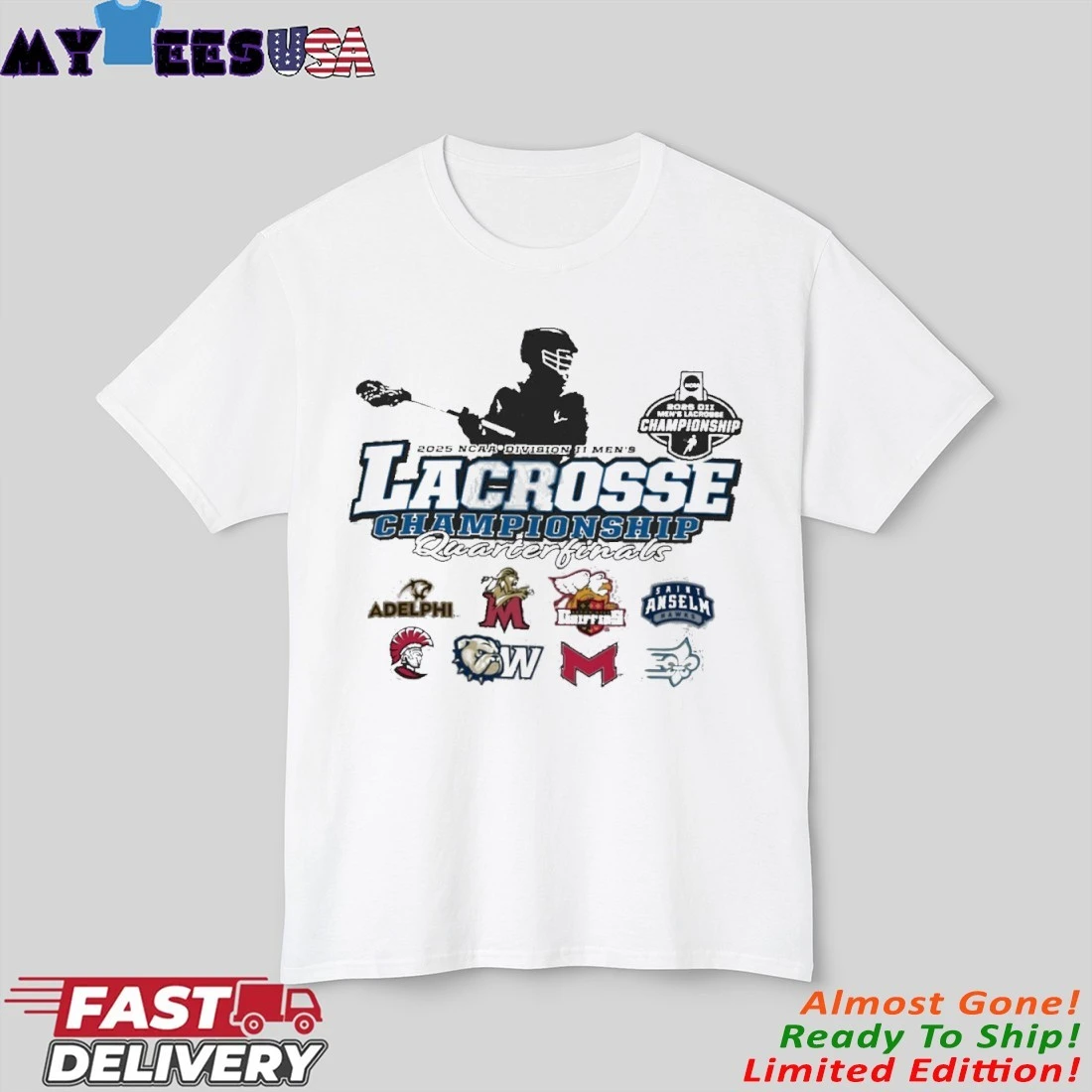 Official Quarterfinals 2025 NCAA Division II Men's Lacrosse Championship Shirt