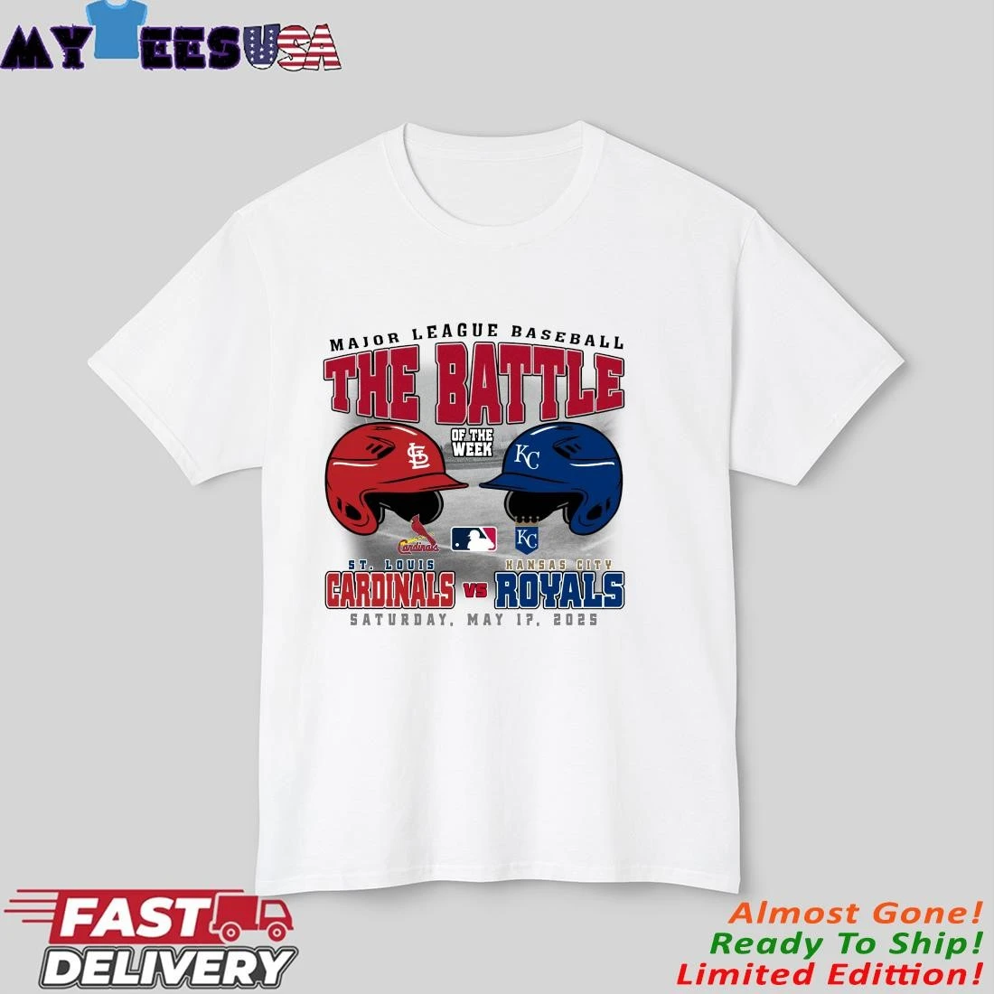 Official St. Louis Cardinals Vs Kansas City Royals The Battle Of The Week Saturday, May 17, 2025 Shirt Official St. Louis Cardinals Vs Kansas City Royals The Battle Of The Week Saturday, May 17, 2025 Shirt