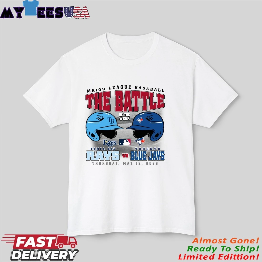 Official Tampa Bay Rays Vs Toronto Blue Jays The Battle Of The Week Thursday, May 15, 2025 Shirt