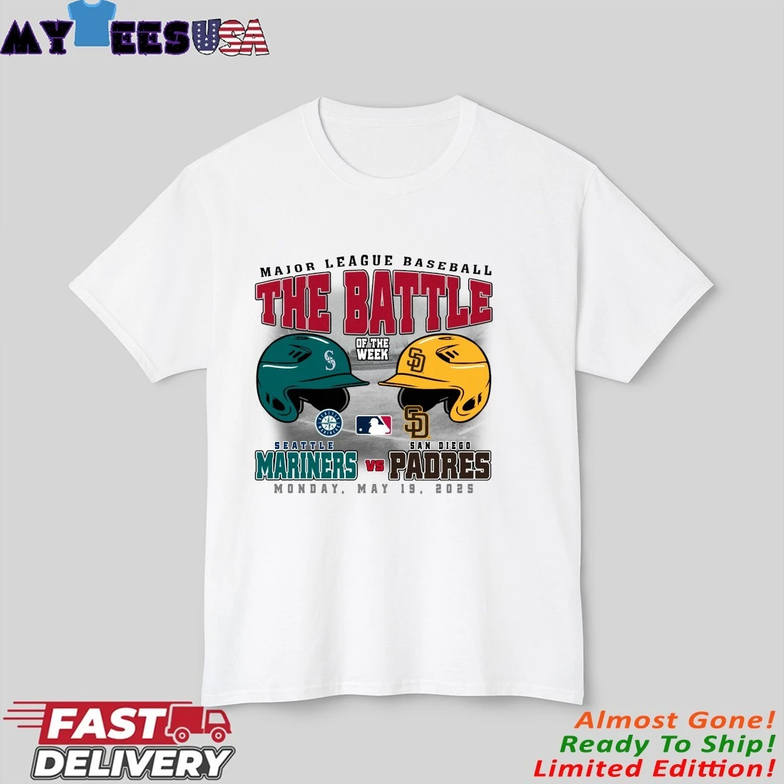 Seattle Mariners Vs San Diego Padres The Battle Of The Week Monday, May 19, 2025 Shirt