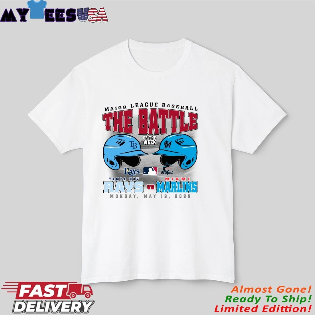 Tampa Bay Rays Vs Miami Marlins The Battle Of The Week Monday, May 19, 2025 Shirt