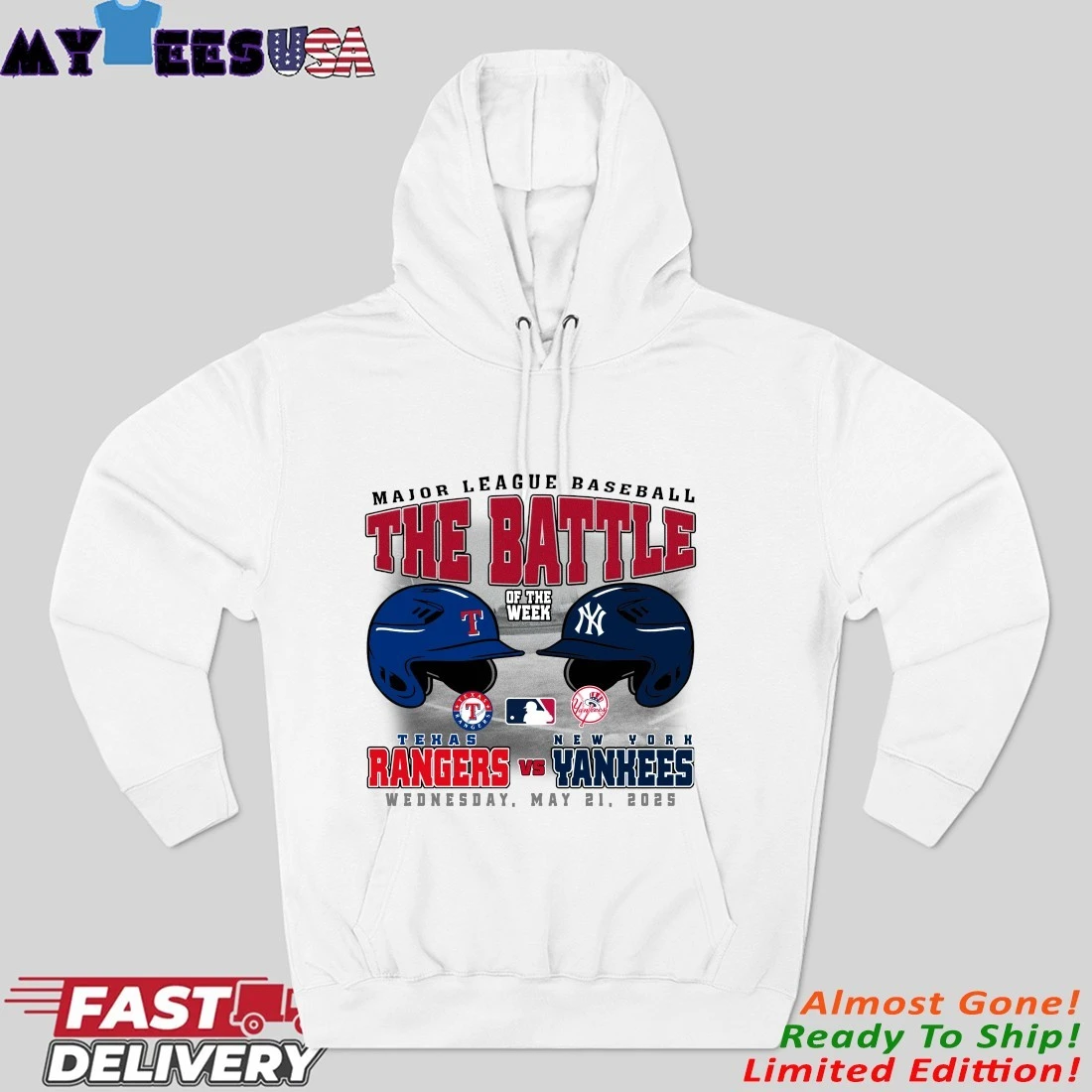 Texas Rangers Vs New York Yankees The Battle Of The Week Wednesday, May 21, 2025 Hoodie