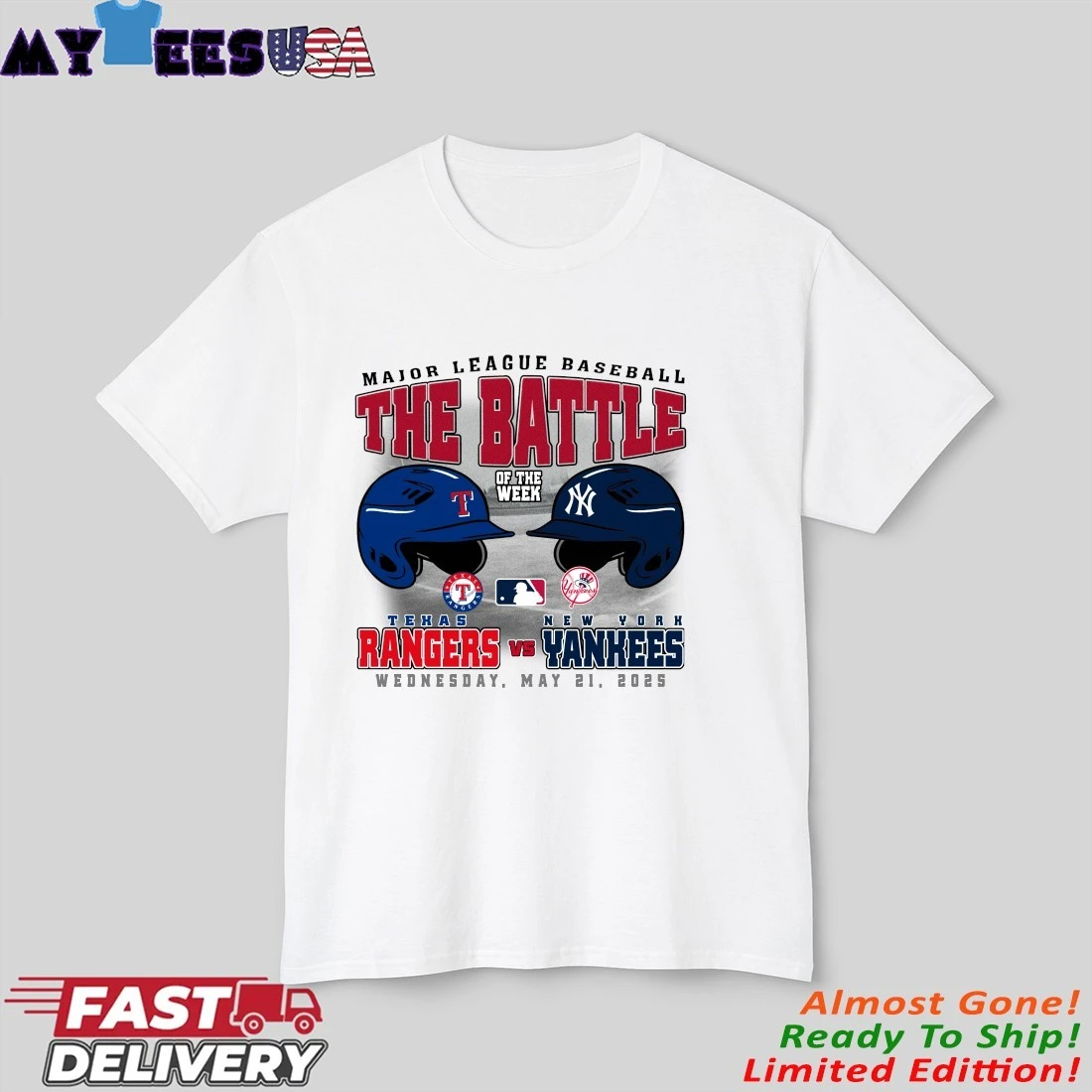 Texas Rangers Vs New York Yankees The Battle Of The Week Wednesday, May 21, 2025 Shirt