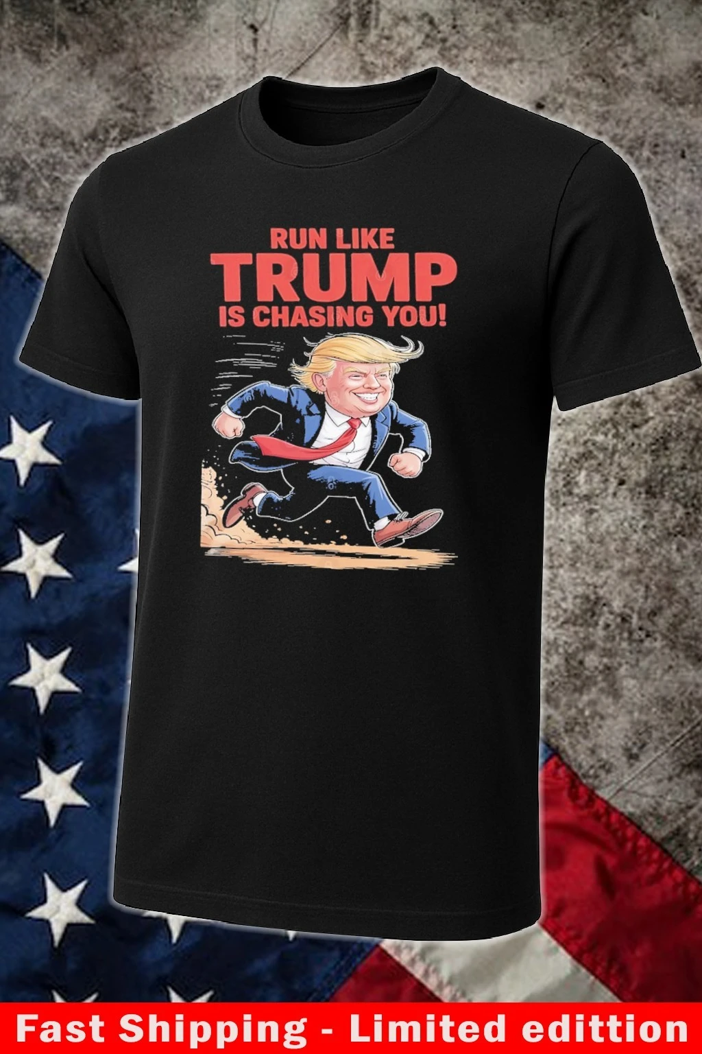 Official Funny Anti-Trump Shirt Run Like Trump Is Chasing