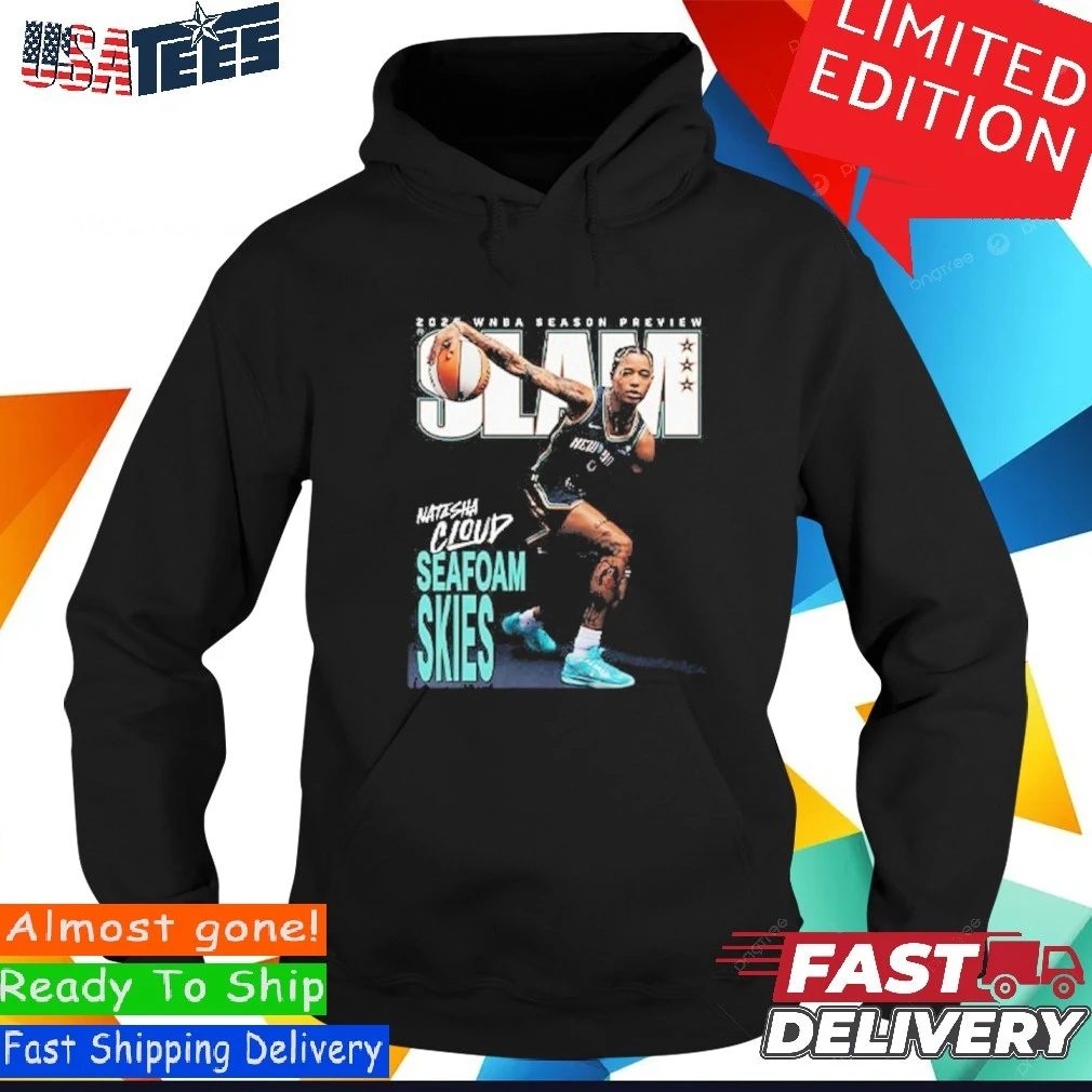 Official Natasha Cloud New York Liberty Seafoam Skies Magazine SLAM 256 Cover 2025 WNBA Season Hoodie
