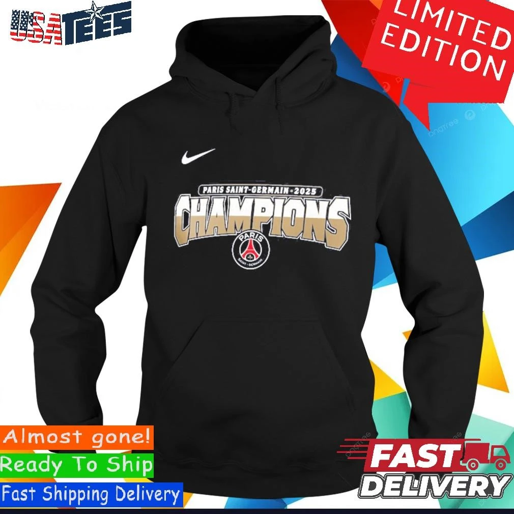Official Nike X Paris Saint-Germain 2025 Champions League Winners Core Hoodie