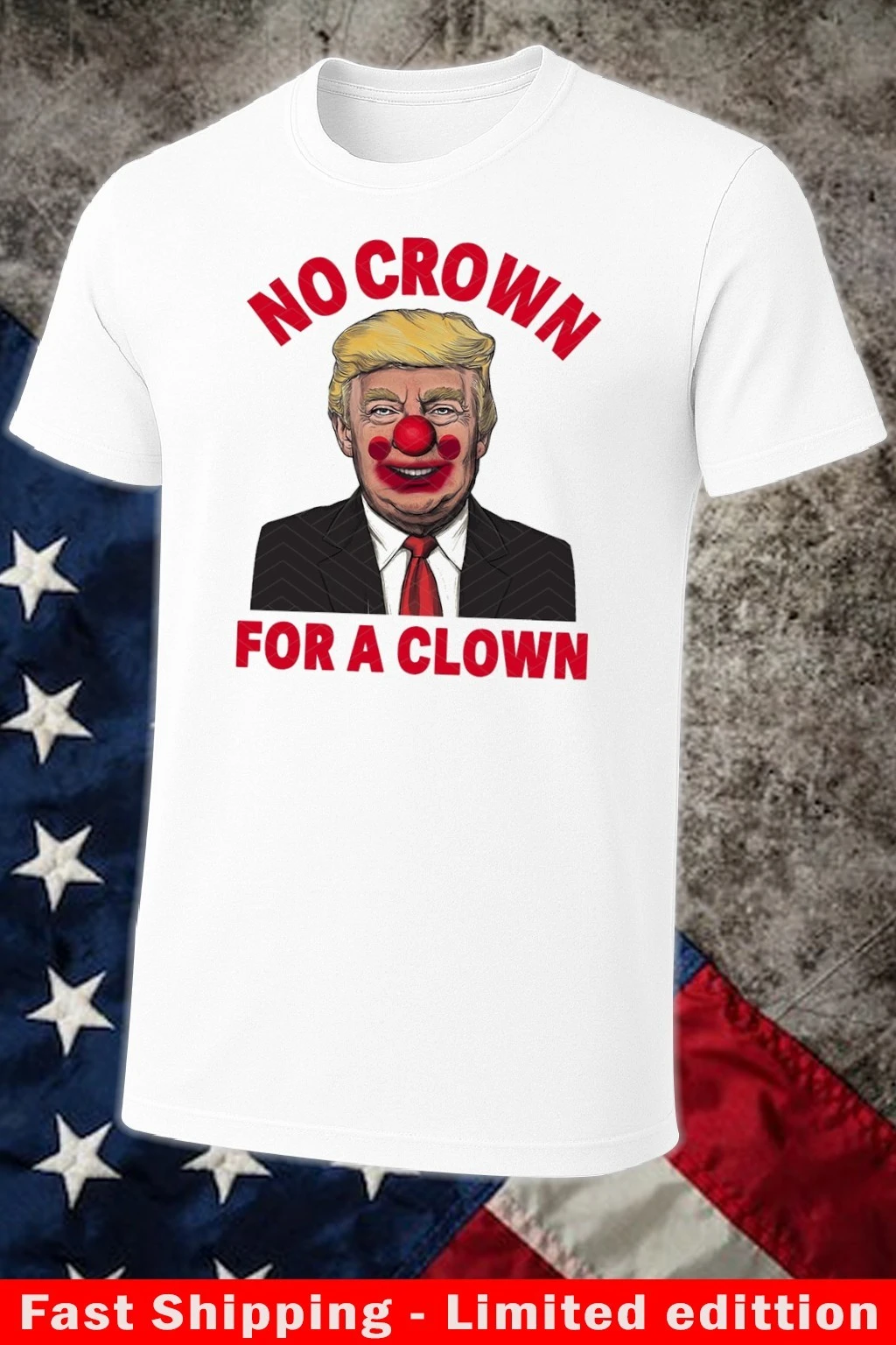 Official No Crown For A Clown Anti Trump t-shirt