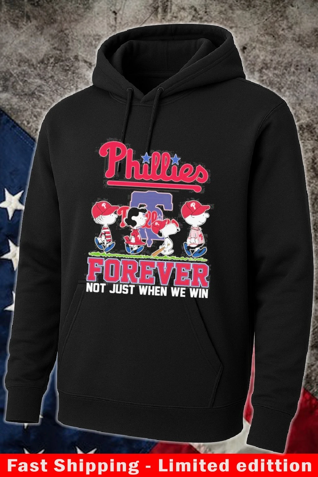 Official The Peanuts Walking X Philadelphia Phillies Forever Not Just When We Win Hoodie