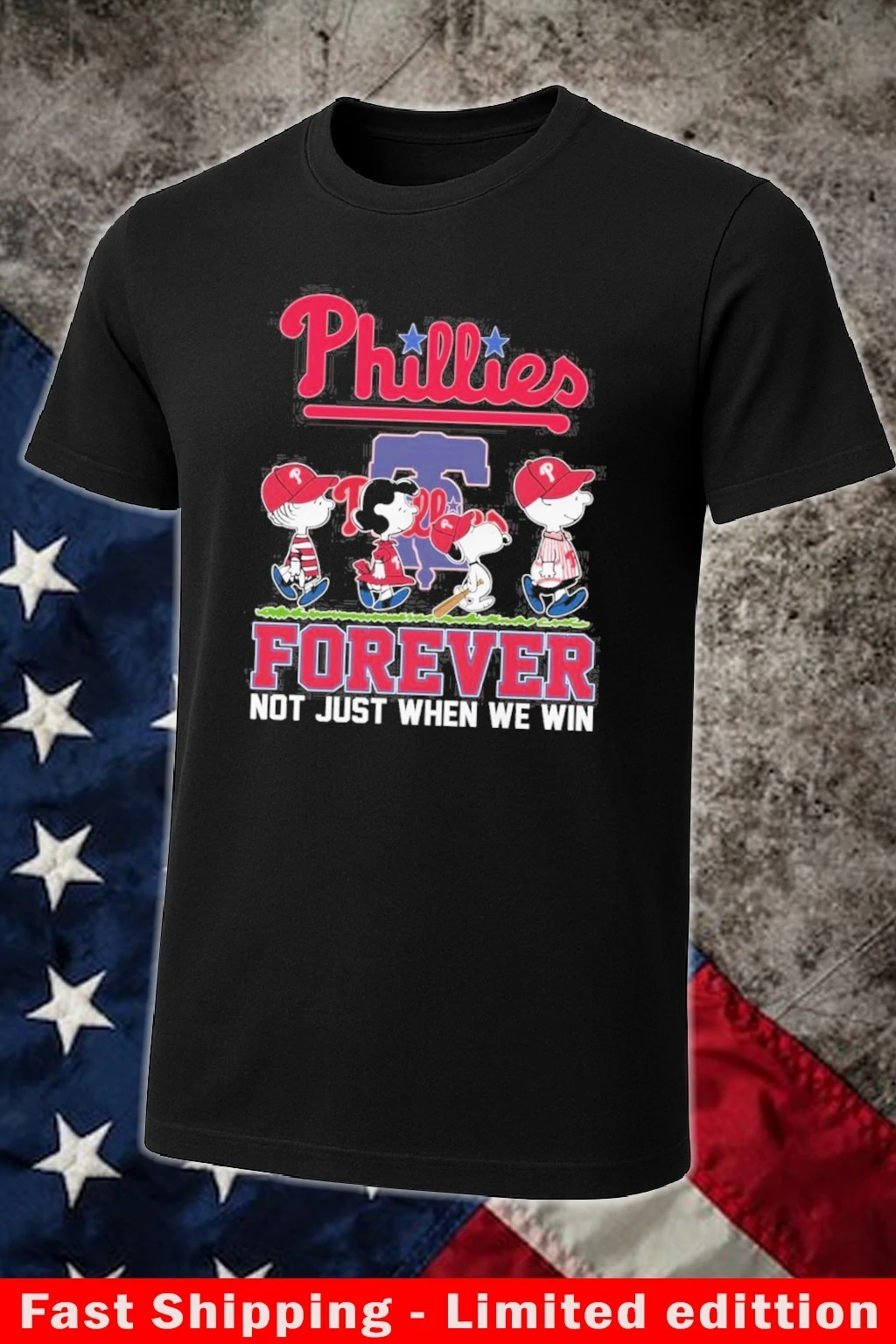 Official The Peanuts Walking X Philadelphia Phillies Forever Not Just When We Win Shirt