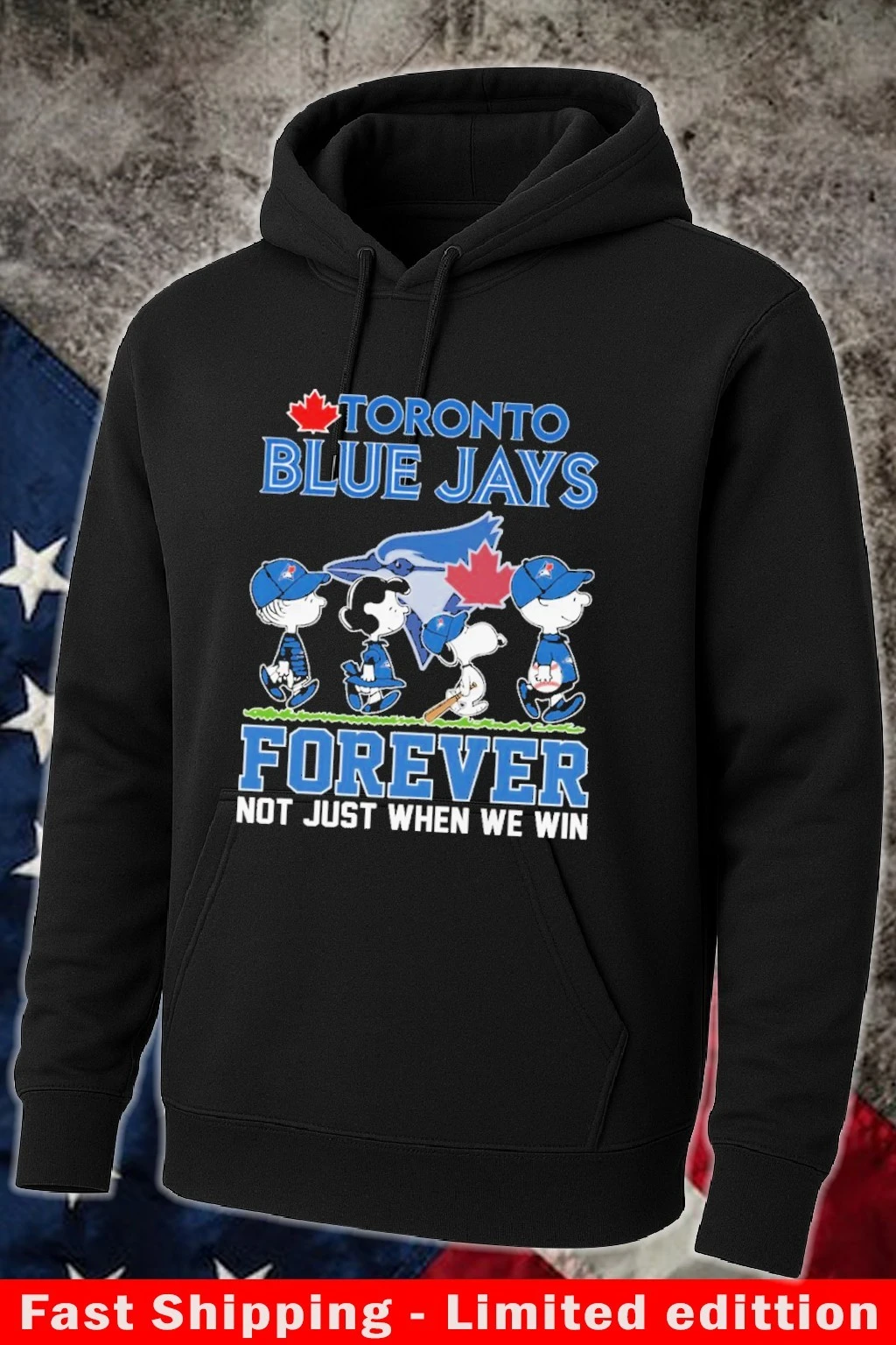 Official The Peanuts Walking X Toronto Blue Jays Forever Not Just When We Win Hoodie
